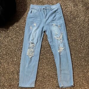 Distressed Light Blue Women's Jeans